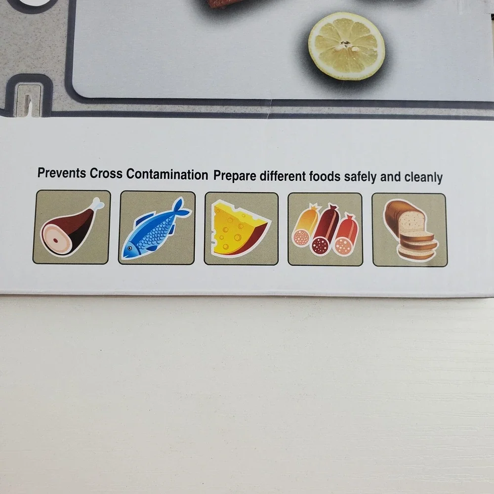 NEW!! Four Color Coded Chopping/Cutting Board Set With Storage‎ Case